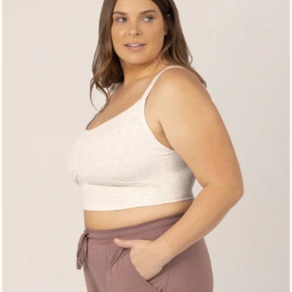 Kindred Bravely Sublime Bamboo Hands-Free Pumping Lounge & Sleep Bra M Oat Nwt - Picture 6 of 14